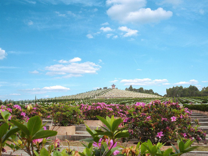 陵园一角_大洋山天堂公墓纪念网